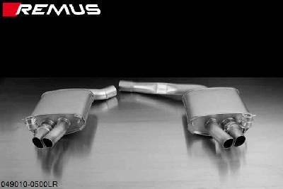 049010 0500LR, Audi S/RS RS5 Quattro Coupe and Cabrio, type 8T, Year 2010- , 4.2l 331 kW (CFS), Remus RACING sport exhaust left and RACING sport exhaust right (without tail pipes)with vacuum operated valves, without homologationfits into the original skirt using integrated tail pipesThe valve position is vacuum controlled via the onboard electronics.