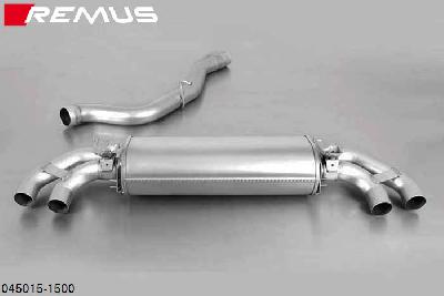 045015 1500, Audi S/RS S1 Quattro, type 8X, Year 2015- , S1 Sportback Quattro, type 8X, Year 2015- , 2.0l TFSI 170 kW (CXZA), Remus Sport exhaust centered for L/R system (without tail pipes)with 2 integrated valves, incl. EEC homologationOriginal tube round 65 mm, REMUS tube round 70 mmThe supplied actuator activates the valve to factory preset positions via the vehicle onboard electronics.