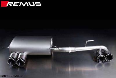 088908 1584C, BMW 1 Series E82 Coupe / E88 Cabrio, 135i 3.0l 225 kW (N54B30A), Year 2008-, Remus RACING sport exhaust system L/R with 4 tail pipes round 84 mm Street Race, without homologation