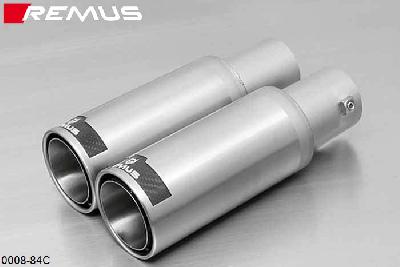 0008 84C, BMW 3 Series E90 Sedan / E91 Touring, 318i 2.0l 95 kW (N46), Year 2005- , 320i 2.0l 110 kW (N46), Year 2005-, Remus 2 tail pipes round 84 mm Street Race