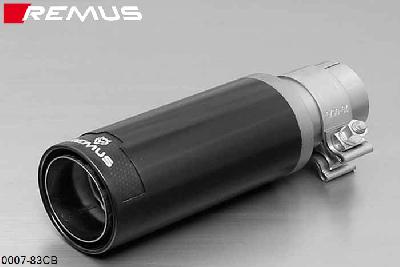 0007 83CB, BMW 3 Series E90 Sedan / E91 Touring, 330d 3.0l Diesel 170 kW, Year 2005- , 330xd 3.0l Diesel 170 kW, Year 2005-, Remus 1 tail pipe round 84 mm Street Race Black Chrome