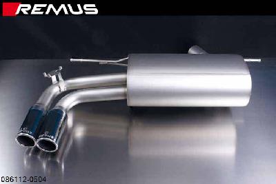 086112 0504, BMW 3 Series F30 Sedan / F31 Touring, Year 2012- , 320i/320ix 2.0l 135 kW (N20B20B), 328i/328ix 2.0l 180 kW (N20B20A), Remus Sport exhaust with 2 tail pipes round 76 mm