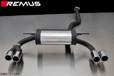 086312 1504, BMW 3 Series F30 Sedan / F31 Touring, Year 2013- , 330d/330xd 3.0l Diesel 190 kW (N57D30A), Remus Sport exhaust L/R, with 4 tail pipes round 76 mm