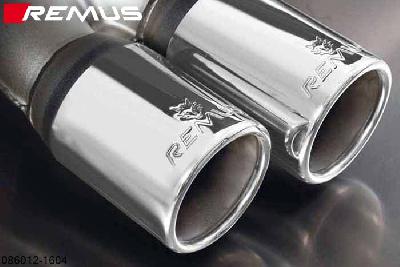 086012 1604, BMW 4 Series F32 Coupe/ F36 Gran Coupe, Year 2013- , 420i/420ix 2.0l 135 kW (N20B20B), 428i/428ix 2.0l 180 kW (N20B20A), Remus Tail pipe set L/R consisting of 4 tail pipes round 76 mm