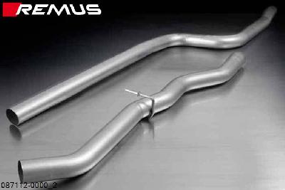 087112 0000, BMW 5 Series F10 Sedan / F11 Touring, Year 2010- , 520i 4 Zyl. 2.0l 135 kW (N20B20), 528i 4 Zyl. 2.0l 180 kW (N20B20A), 528ix 4 Zyl. 2.0l 180 kW (N20B20A),, 523i 2.5l 6 Zyl. 150 kW (N52B30A), 523i 3.0l 6 Zyl. 150 kW (N53B30A), 528i 3.0l 6 Zyl. 190 kW (N53B30A), Remus RACING tube without homologation, instead of front silencer, only for 520i 4 Zyl. 2.0l 135 kW (N20B20), 528i(x) 4 Zyl. 2.0l 180 kW (N20B20A)