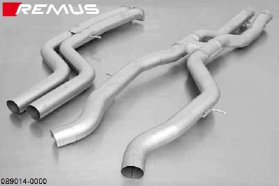 089014 0000, BMW M4 F82 Coupe, Year 2014- , 3.0l 317 kW (S55B30), Remus RACING X-pipe NON-resonated front section (eliminating front silencer and secondary catalytic converters), without homologationOriginal tube round 65 mm, REMUS tube round 70 mm