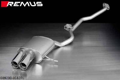 089200 0582RL, BMW X5 E53, Year 2000- , 3.0l 170 kW, Year 2000- , 4.4l 210 kW, Year 2000-, Remus Sport exhaust left with 2 tail pipes round 84 mm
