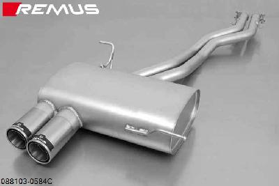 088103 0584C, BMW Z4 E85 Roadster, 2.5i 141 kW, Year 2003- , 3.0i 170 kW, Year 2003-, Remus Sport exhaust with 2 tail pipes round 84 mm Street Race