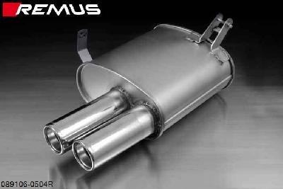 089106 0504R, BMW Z4M Roadster / Coupe, M85 3.2l 252 kW, Year 2006-, Remus Sport exhaust right with 2 tail pipes round 76 mm