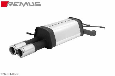 126001 0588, Citroen C5 Sedan, Year 2001- until production no. 94-26, 2.0l HDI 80 kW, Production no. Is found on A or B pillar near the door! Only for models with cone connection!, Remus Sport exhaust with 2 tail pipes round 84 mm Edition