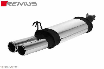 186096 0532, Fiat Brava, 1995- , 1.4l 12V 55 kW, 1.4l 12V 59 kW, 1.9l Diesel 48 kW, Remus Sport exhaust with 2 tail pipes 82x67 mm