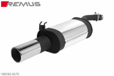 185093 0570, Fiat Punto GT Turbo, 1.4l 96 kW, SEP1997- , 1.4l GT Turbo 98 kW, 1993-, Remus Sport exhaust with 1 tail pipe round 102 mm