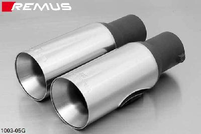 1003 05G, Ford Galaxy Facelift, type WAG, Year 2010- , 2.0l TDCi 103 kW (UFWA), Remus 2 Diesel tail pipes round 90 mm straight with emission exit downwards