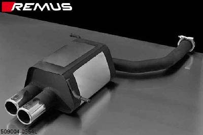 509004 0554L, Mercedes SLK R171, SLK280 3.0l 170 kW, Year 2004- , SLK350 3.5l Year 200 kW, Year 2004-, Remus Sport exhaust left with 2 tail pipes round 70 mm