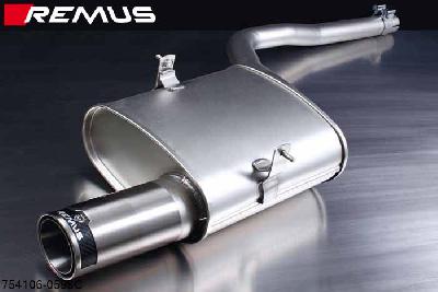 754106 0598C, Mini Cooper R56, Year 2006- , 1.6l 88 kW (N12B16A), Remus Sport exhaust with 1 tail ppe round 98 mm Street Race