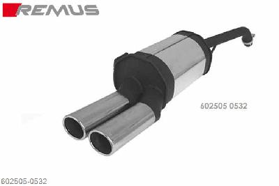 602505 0532, Nissan Micra C+C Cabrio, Year 2006- , 1.4l 16V 65 kW, Remus Sport exhaust with 2 tail pipes 82x67 mm