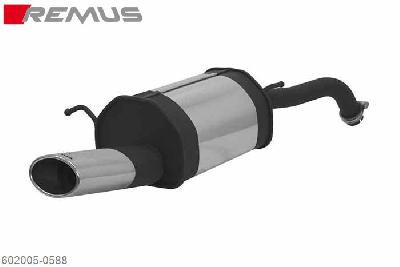 602005 0588, Nissan Micra, type K12, MAIYear 2005- , 1.2l 48 kW, Remus Sport exhaust with 2 tail pipes round 84 mm Edition