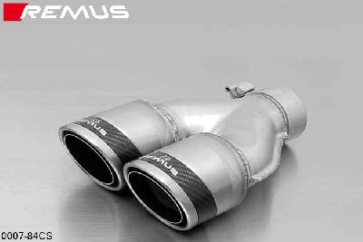 0007 84CS, Seat Toledo, type 5P, Year 2005- , 1.9l TDI 77 kW, 2.0l TDI 100 / 103 kW, 2.0l FSI 110 kW, Remus 2 tail pipes round 84 mm Carbon Race