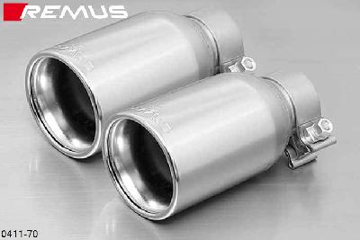 0411 70, Suzuki Swift Sport, type NZ, Year 2012- , 1.6l 100 kW (M16A), Remus Tail pipe set L/R consisting of 2 tail pipes round 102 mm