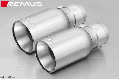 0411 05G, Suzuki Swift Sport, type NZ, Year 2012- , 1.6l 100 kW (M16A), Remus Tail pipe set L/R consisting of 2 tail pipes round 90 mm straight