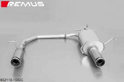 852110 1583C, Suzuki Swift, type NZ, Year 2010- , 1.2l 69 kW (K12B), Remus Sport exhaust L/R, with 2 tail pipes round 84 mm Street Race