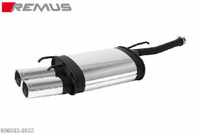 906003 0502, Toyota Avensis Sedan and Liftback, type T25, Year 2003- , 2.0l VVT-i 108 kW, Year 2003- , 2.0l D-4D 85 kW, Year 2003-, Remus Sport exhaust with 2 tail pipes 92x78 mm
