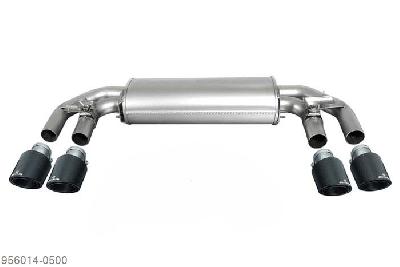 956014 0500, VW Golf VII R 4motion, type AU, Year 2014- , 2.0l TSI 221 kW (CJX), Remus Sport exhaust centered for L/R system (without tail pipes), REMUS tube round 76 mm, with 2 integrated valves, incl. EEC homologationThe activation of the valve is carried out using the original actuator via the vehicle onboard electronics.