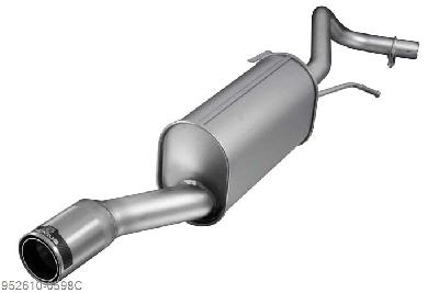 952610 0598C, VW Polo 5, type 6R, Year 2010- , 1.2l 44 kW (CGPB), 1.2l 51 kW (CGPA), 1.4l 63 kW (CGGB), Remus Sport exhaust with 1 tail pipe round 98 mm Street Race