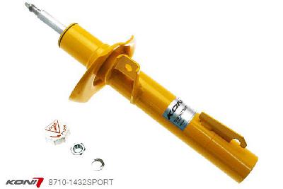8710-1432SPORT, Koni Sport schokdemper Vooras, Audi A3 (8P), incl. Sportback, excl. Quattro, 05/2003-2012, alleen voor 50mm diameter veerpoten, Demping instelbaar  d.m.v. stelknop, Standaard lengte , verlaging tot max. -40mm