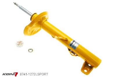 8741-1272LSPORT, Koni Sport schokdemper Vooras links, BMW Sedan/Coupe/Touring/Cabrio incl. M-Technik, 06/1992-1999, 316i,318i,320i,323i,325i,328i,325td+s, 1992: alleen voor 32 mm diam. bovenste bevestiging, Demping instelbaar  d.m.v. stelknop, Standaard lengte , verlaging tot max. -40mm
