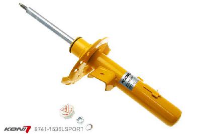 8741-1536LSPORT, Koni Sport schokdemper Vooras links, Ford Sedan en Hatchback, 03/2007-2014, incl Sport Pack + S-Pack, excl. CCD (Continuously Controlled Damping), Demping instelbaar  d.m.v. stelknop, Standaard lengte , verlaging tot max. -40mm