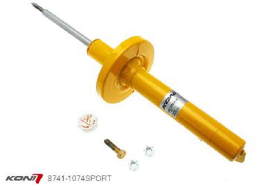 8741-1074SPORT, Koni Sport schokdemper Vooras, Ford Sedan en Hatchback, 06/1984-1992, Demping instelbaar  d.m.v. stelknop, Standaard lengte , verlaging tot max. -40mm
