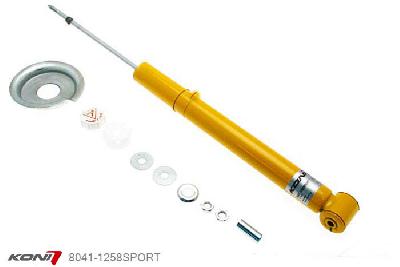 8041-1258SPORT, Koni Sport schokdemper Achteras, Honda Coupe, 1998-2002, (CG2), Demping instelbaar  d.m.v. stelknop, Standaard lengte , verlaging tot max. -40mm