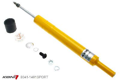 8041-1401SPORT, Koni Sport schokdemper Vooras, Mazda Sedan, Hatchback, 2007-2013, Voor: alleen voor originele veerpoten, Demping instelbaar  d.m.v. stelknop, Standaard lengte , verlaging tot max. -40mm