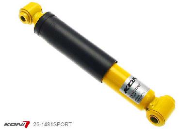 26-1481SPORT, Koni Sport schokdemper Achteras, Peugeot 106, 09/1991-04/1996, 1.0, 1.1, 1.3, 1.4, 1.6, 1.4D, 1.5D. Incl. XSI, Rallye (beperkte verlaging), Demping instelbaar, alleen voor montage (in uitgebouwde toestand), Standaard lengte , verlaging tot max. -40mm