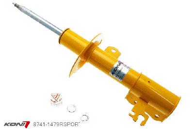 8741-1479RSPORT, Koni Sport schokdemper Vooras rechts, Saab 9-3 Sport Sedan, incl. Aero, 10/2002-2007, Demping instelbaar  d.m.v. stelknop, Standaard lengte , verlaging tot max. -40mm