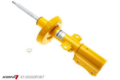 87-2636SPORT, Koni Sport schokdemper Vooras, Saab 9-5 Sedan, incl. 3.0-V6 en Aero, 09/2001-04/2010, excl. niveauregeling, Demping instelbaar, alleen voor montage (in uitgebouwde toestand), Standaard lengte , verlaging tot max. -40mm