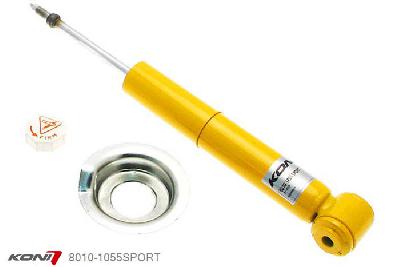 8010-1055SPORT, Koni Sport schokdemper Achteras, Subaru GE en GH en GR en GV 1.5, 2.0(D), 2.5WRX excl. STi, 10/2007-2012, excl. mono-tube omgekeerde veerpoot design, Demping instelbaar  d.m.v. stelknop, Standaard lengte , verlaging tot max. -40mm
