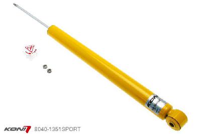8040-1351SPORT, Koni Sport schokdemper Achteras, Volvo C30, 2007-2014, excl. niveauregeling, Demping instelbaar, alleen voor montage (in uitgebouwde toestand), Standaard lengte , verlaging tot max. -40mm