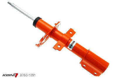 8750-1091, Koni STR.T schokdemper Vooras, Renault Clio 3 2005-2012, excl. 2.0 RS, , Standaard lengte , verlaging tot max. -40mm