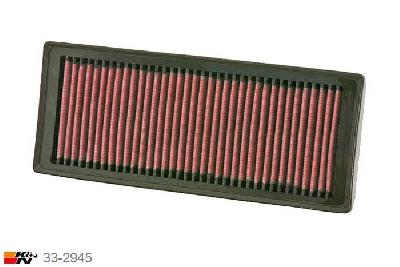 33-2945 K&N Luchtfilter Lengte 321 mm, Breedte 127 mm, Audi A4 2.0 TDI excl. 190 pk, 143/163PK, 2007-2015