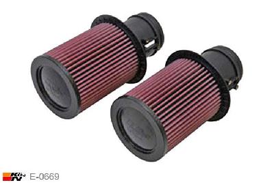 E-0669 K&N Luchtfilter, Audi R8 5.2 = set van 2 stuks, 2009-2014