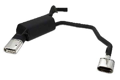 Ulter Sport, Einddemper L+R, Staal, Enkel plat ovaal 145x75mm, Audi, AUDI A3, 1.6 74/75kW, 1.8 92kW, 1.8T 110/132kW, 1.9 TDi 66/74/81/96kW, 09/96-05/03, Past op originele middendemper/katalysator