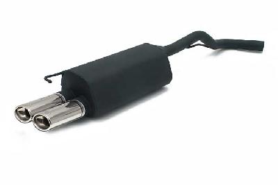 Ulter Sport, Einddemper, Staal, Dubbel Ovaal 95x65mm, Audi, AUDI A3, 1.9 TDi 66/74/81/96kW, 1.6 74/75kW, 1.8 92kW, 09/96-05/03, Past op originele middendemper/katalysator