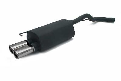 Ulter Sport, Einddemper, Staal, Dubbel Rechthoek 80x65mm, Audi, AUDI A3, 1.9 TDi 66/74/81/96kW, 1.6 74/75kW, 1.8 92kW, 09/96-05/03, Past op originele middendemper/katalysator