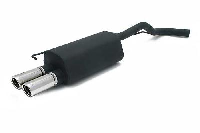 Ulter Sport, Einddemper, Staal, Dubbel Rond 90mm, Audi, AUDI A3, 1.9 TDi 66/74/81/96kW, 1.6 74/75kW, 1.8 92kW, 09/96-05/03, Past op originele middendemper/katalysator