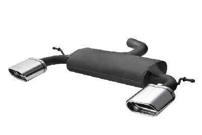 Ulter Sport, Einddemper L+R, Staal, Enkel plat ovaal 145x75mm, Audi, AUDI A3  SPORTBACK, 1.6 75/85kW, 2.0 FSI 110kW, 1.6TDi 66/77kW, 1.9TDi 77kW, 2.0TDi 100/103/125kW, 2004-, Past op originele middendemper/katalysator