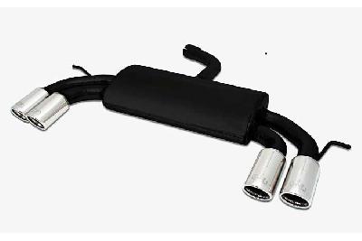 Ulter Sport, Einddemper L+R, Staal, Dubbel Rond 70mm*, Audi, AUDI A3, 1.4 TFSI 90 KW, 1.6 75/85kW, 2.0 FSI 110kW, 2.0 TFSI 110/147 KW, 2.0TDi 100/103/125kW, 1.6TDi 66/77kW, 1.9TDi 77kW, 2004-, Past op originele middendemper/katalysator