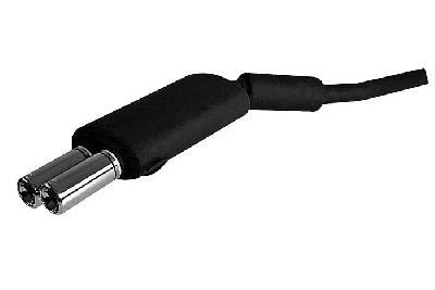 Ulter Sport, Einddemper, Staal, Dubbel Rond 80mm, BMW, E34, 520 24V 110kW, 09/90-08/95, SEDAN, Past op originele middendemper/katalysator