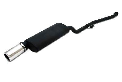 Ulter Sport, Einddemper, Staal, Enkel Rond 80mm, BMW, E30   4-CYL., 316i 73kW, 318i 75kW, 09/87-08/91, SEDAN +TOURING, Past op originele middendemper/katalysator